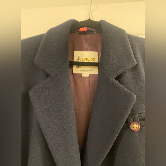 Vintage London Fog navy blue wool coat - Picture 8 of 10